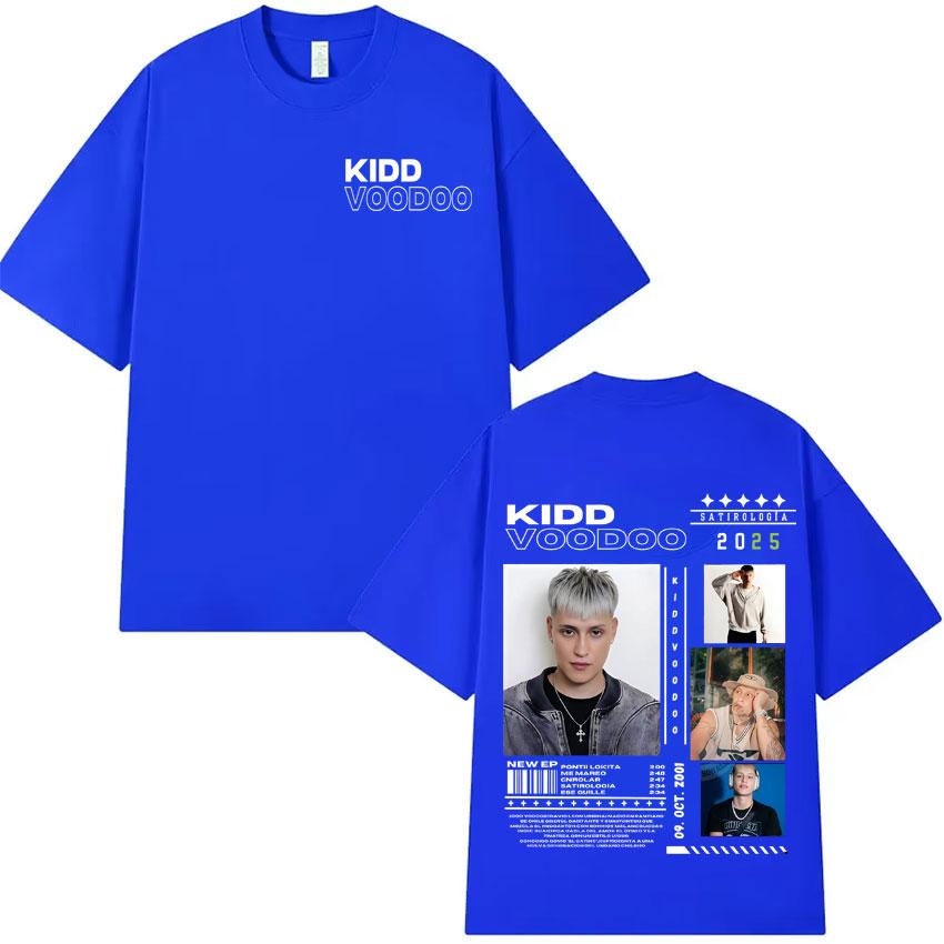 Singer Kidd Voodoo New Album Merch 2025 Fashion Oversized Tshirt Summer Mens Women Clothing Aesthetic Cotton Tshirt Streetwear