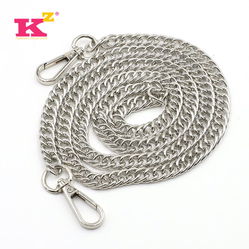 Umhängetaschengurt aus Metall mit Kette, 120 cm, für Schultertaschen und Gepäck