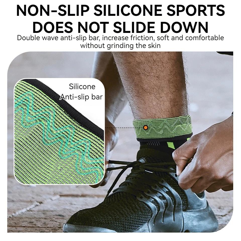 Loogeddl Sport Knitted Ankle Brace Anti Sprain Compression Support for Basketball Football Fitness