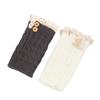White New Knitted Yarn Leg Cover Japanese Loose Button Sock Covers Lace Lace Short Leg Cover Fashion Warm Foot Cover