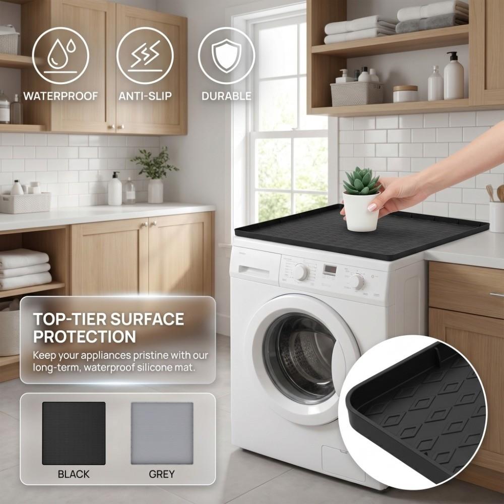 Dust-Proof Washing Machine Protector Mat Non-Slip Silicone Protective Pad Dryers