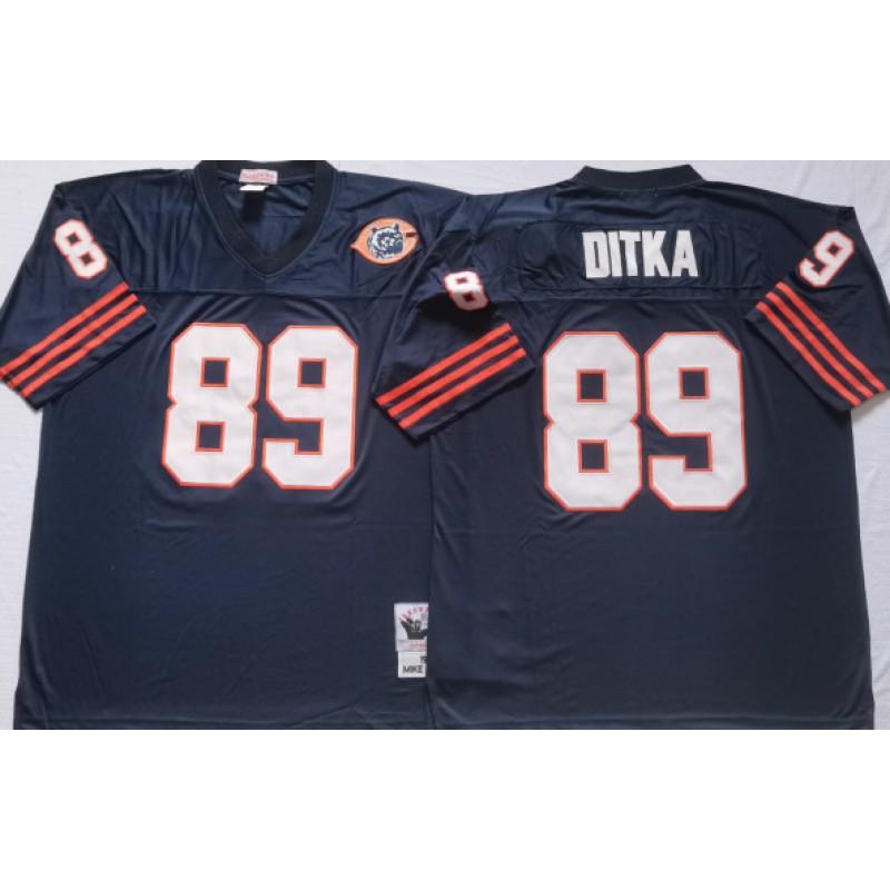 Maglia da Rugby Retro Chicago Bears Uomo Donna Misto Cotone Ricamata Abbigliamento per tifosi sportivi Fitness all'aperto Supporto di squadra