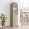 Highboard with Glass Door Sonoma Oak 35 X 37 X 142 Cm