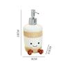 450ml Soap Dispenser Cartoon Coconut Lotion Bottle Creative Hand Washing Liquid Bath Gel for Household Toilet Ceramic Sub Bottle