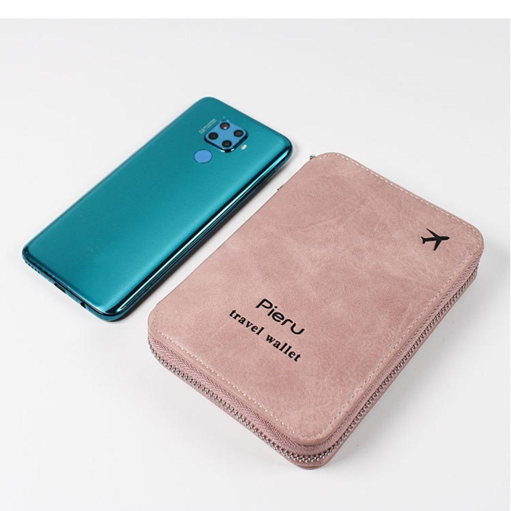 

Pink Passport Bag Zipper Passport Holder New Storage Bag Women