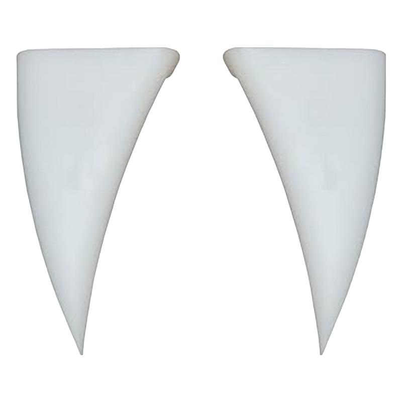 Halloween Car Vampire Teeth Decoration 3D Car Teeth Vampire Teeth Car Decor White Devil Horns Waterproof Bumper Decor