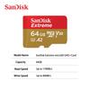 SanDisk Extreme Micro SD Card 128GB 256GB microSD TF Card Memory Cards U3 4K V30 A2 Class 10 UHS-1 Flash Card 32GB 64GB 512GB For Phone Camera GoPro