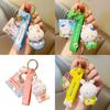 Cute Bunny Keychain Resin Material Fashionable Bag Accessory For Couples