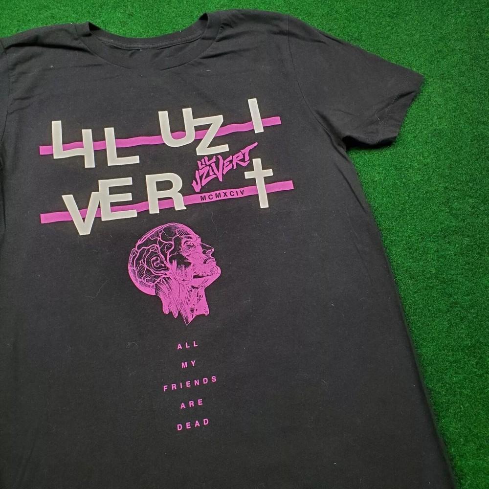 Мужская черная футболка Lil Uzi Vert  All My Friends Are Dead  Хип-хоп Рэп Унисекс XXXL