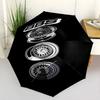 Bbs Wheel Automatic Umbrella Sturdy 8-Rib Shaft Durable Plastic & Iron Travel Essential Stylish Accessory Perfect Gift for Friends & Family