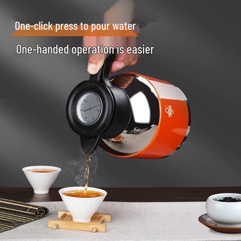 Nuoya 316 Stainless Steel Insulated Tea Mulling Pot with Temperature Display