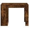 Desk with Drawers and Shelf Smoked Oak 102 x 62 x 77.5 cm