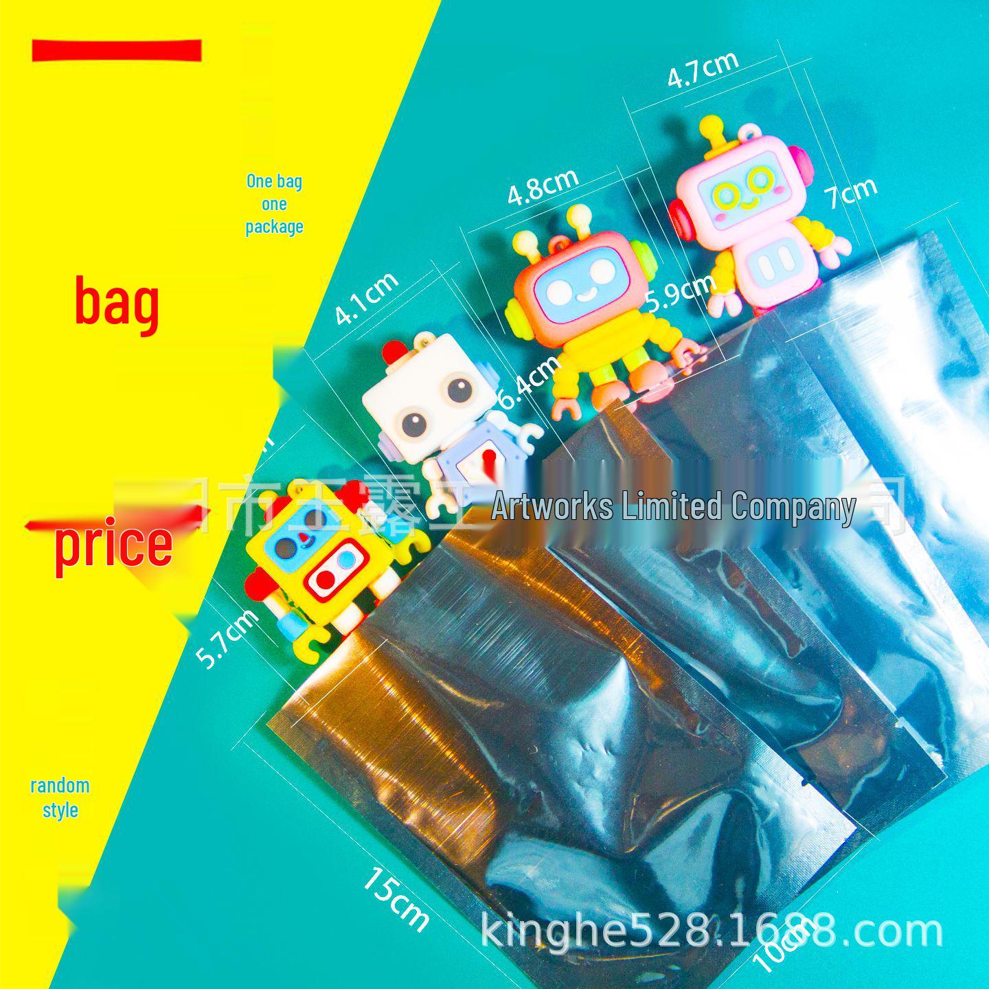 Cartoon Robot Cute Rubber Figure - Reward and Gift for Primary Students