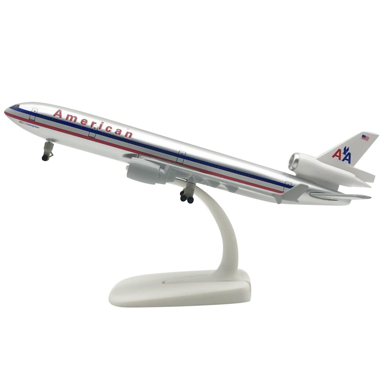 

Diecast Airplane Model 20cm 1/400 Scale American MD-11 Plane Model Aircraft Gif Alloy Model Souvenir Static Display with Stand United States