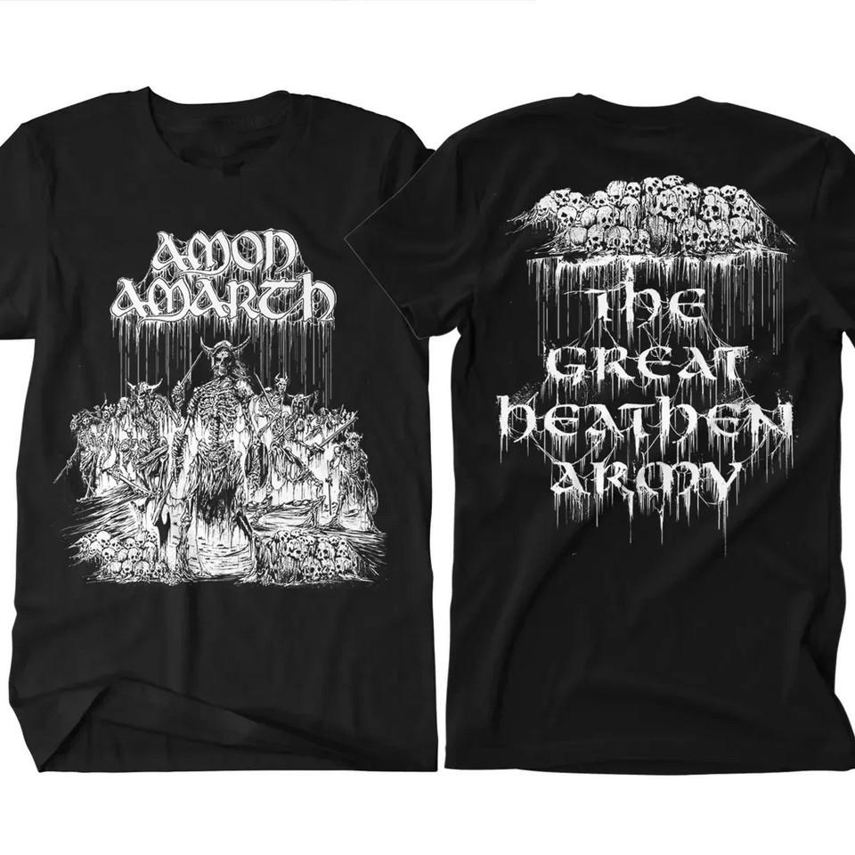 Amon Amarth Band Skeleton Army Cotton Black T Shirt Full Size Unisex T-Shirt XXXXL