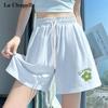 La Chapelle Women's High-Waist Wide-Leg Shorts