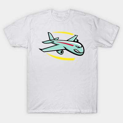 T Shirt Women Angry Jumbo Jet Plane Mascot Harajuku Print Kawaii Tshirt Summer Short Sleeve Female T-Shirt Top Tee