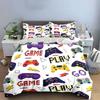 Gaming Pattern Three-Piece Set Multiple Sizes Kid's and Adults' Bedroom Exquisite 3PC Bedding Set Gift