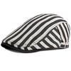 HT5058 Mens Berets Women Spring Summer Sun Cap Artist Painter Beret Hat Male Female Ivy Flat Cap Adjustable Striped Beret Caps