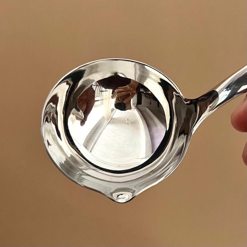 Wutuo 18/10 Stainless Steel Soup Ladle with Pouring Spout