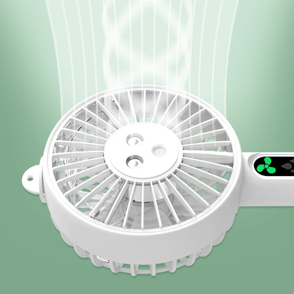 Ventilador de ar USB com suporte para telefone 5V 4W Ventilador de nebulização de água 3 engrenagens Vento 5000mAh Base removível com tanque de água para viagens ao ar livre