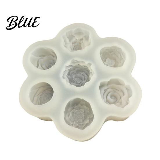 Nonstick Pastry Molds for Baking Rose Peony Silicone Mold 7 Cavities Mold Making Cake Professional Chocolate Candle Soap Non Stick Flexible