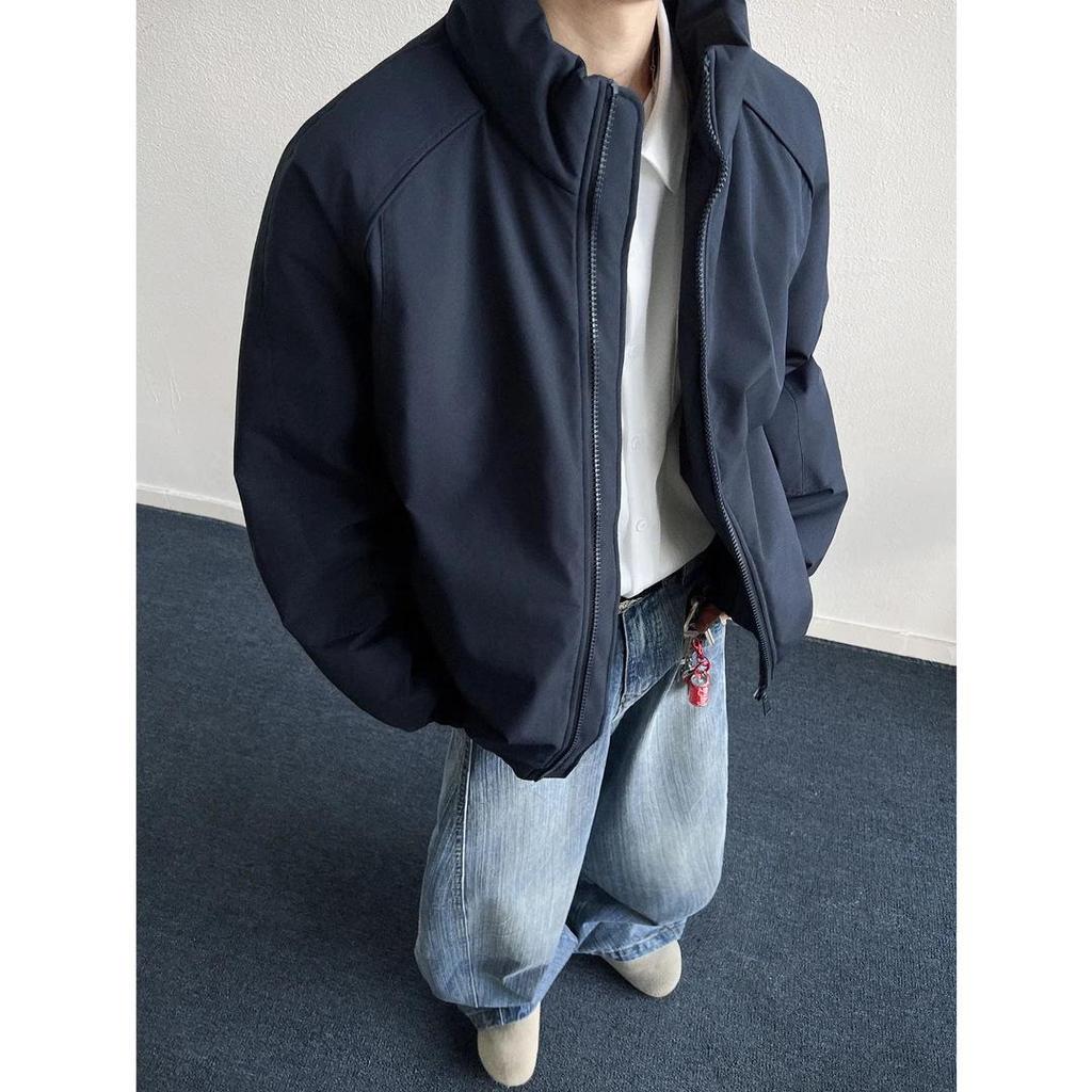 American-Style Waterproof Stand-Up Collar Coach Jacket - Cotton Winter Windbreaker for Couples
