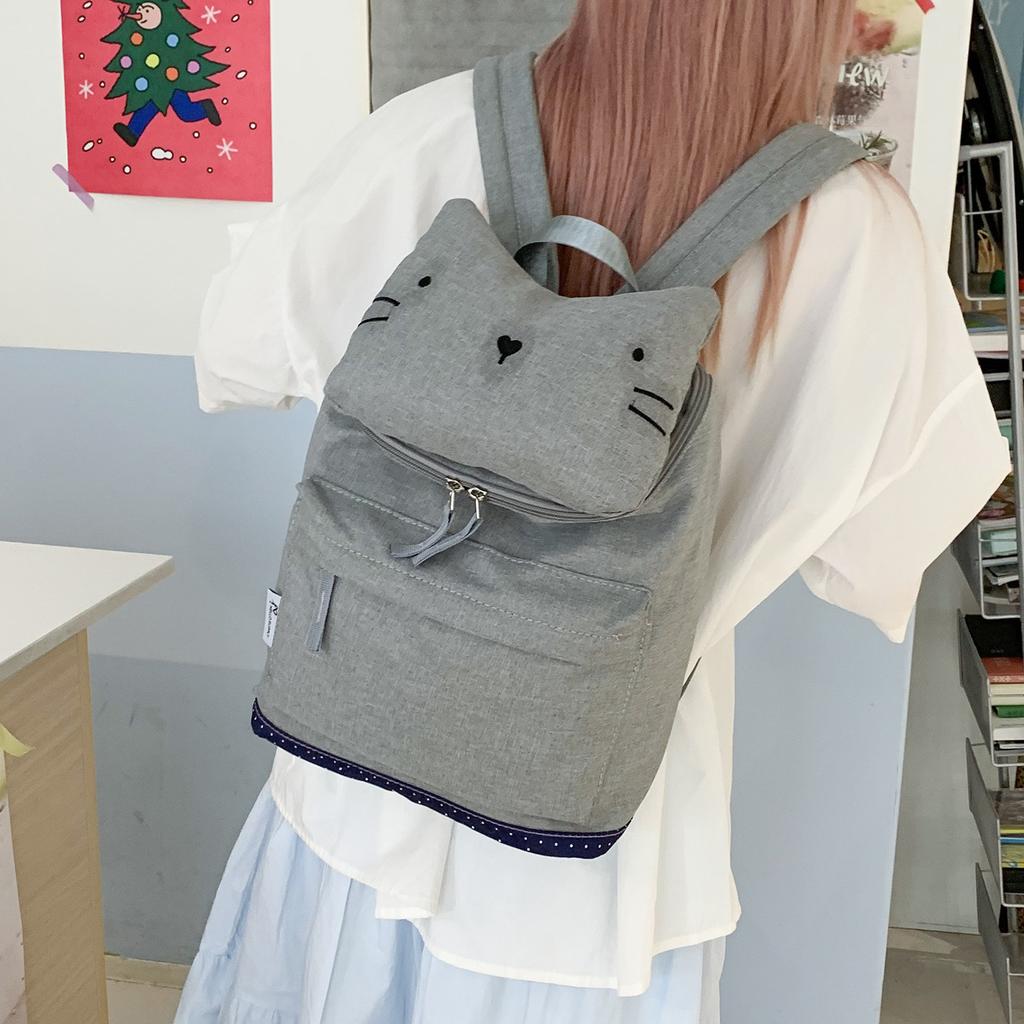 Schoolbag1011 summer new large-capacity canvas pencil bag Korean simple cute multi-functional girl heart stationery pencil bag