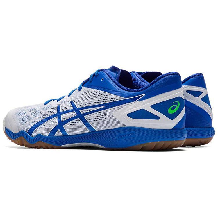 Asics Attack Dominate FF 2 Tecido Esportivo Confortável Couro Sintético Cano Baixo Treino Tênis de Corrida Tênis Feminino Branco Azul 1073A010-100