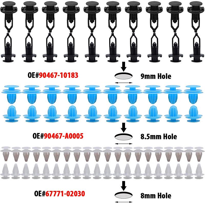 Κλιπ Ρεβίτσια Αυτοκινήτου 200 Τεμαχίων για Toyota, Honda, Lexus - Πλαστικά Μέρη Προφυλακτήρα & Φτερού