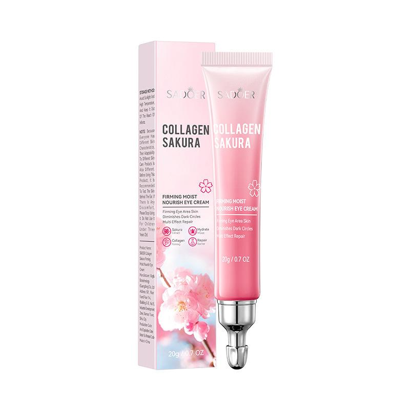 SADOER Sakura Eye Cream Anti Dark Circles Removal Eyes Bags Firming Moisturizing Eye Creams Beauty Eyes Skin Care