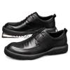 Men's shoes Spring and Autumn Business Men's casual shoes Soft soled British casual shoes Round toe leather shoes Men