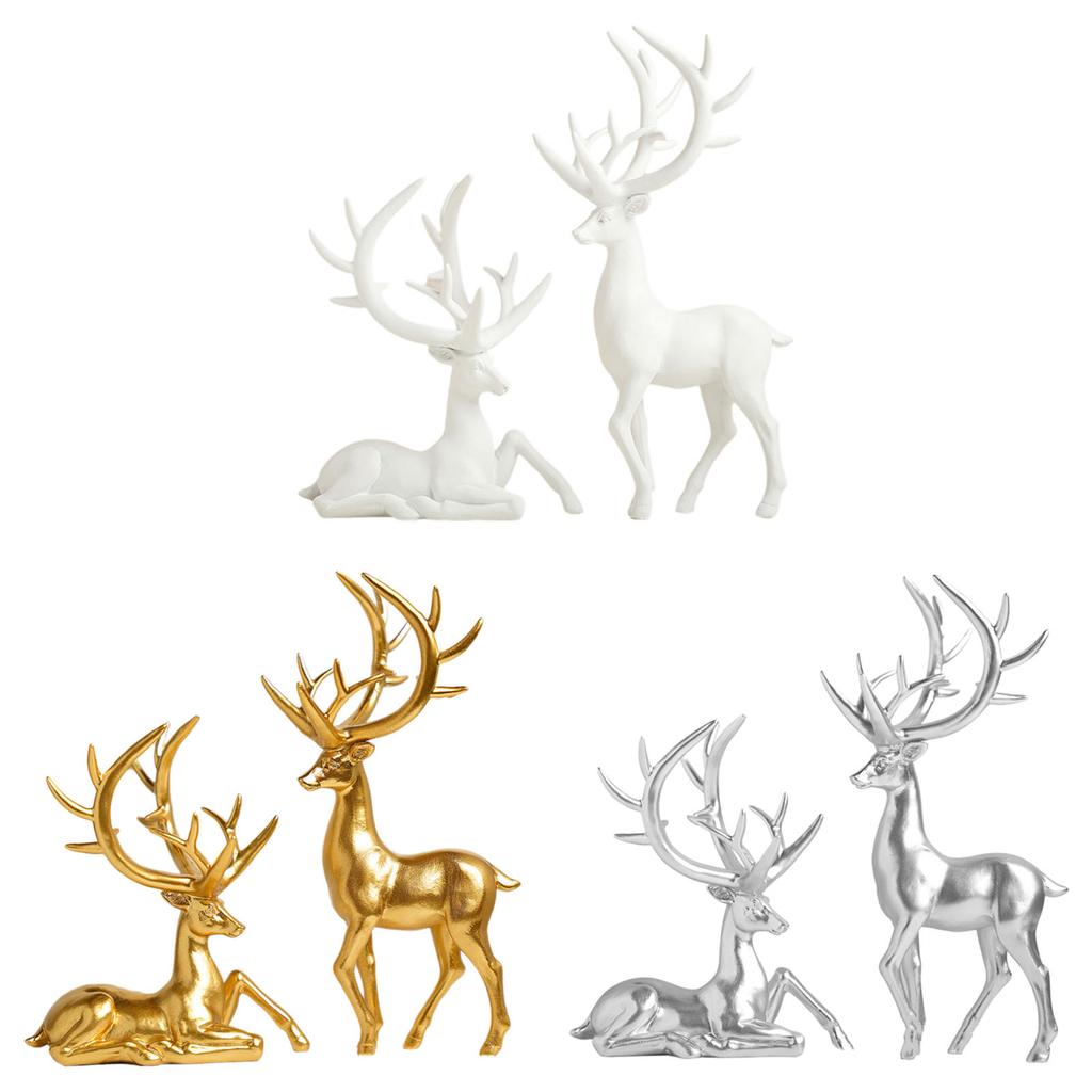 Exquisites Resin Elk Sculptures Resin Deer Ornamentation Perfect For Enhancing Artistic Ambiance In Living Space