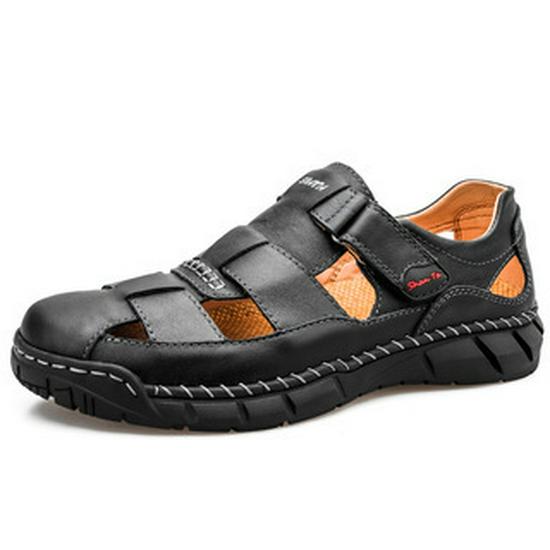 Men s Cross-Border Outdoor Breathable Sandals - 2021 Velcro Sewn Trendy Large Size Slippers 38
