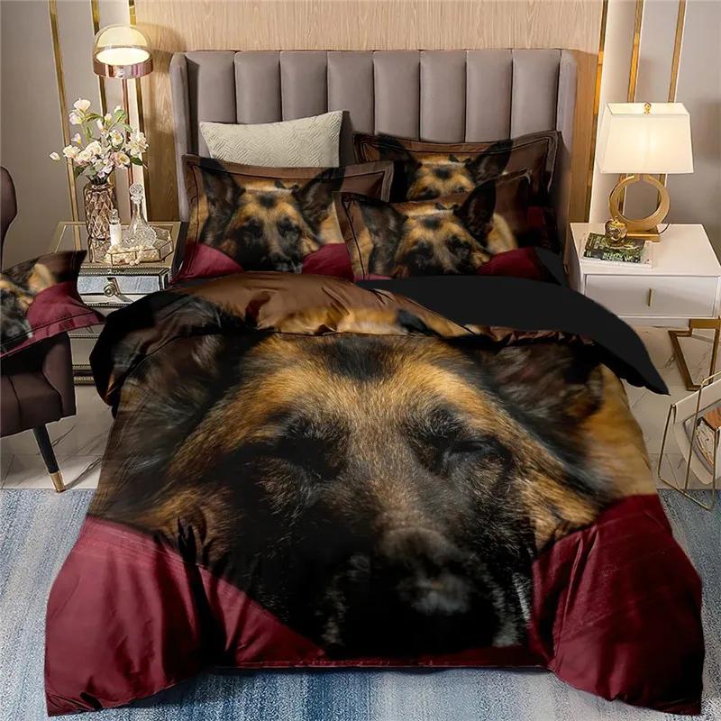 3D Hund Giraff Keps Påslakan Rolig Valp Barn Tonåringar Vuxen Kawaii Husdjur Djur Vit För Sovrumsdekorationer Queen King Size