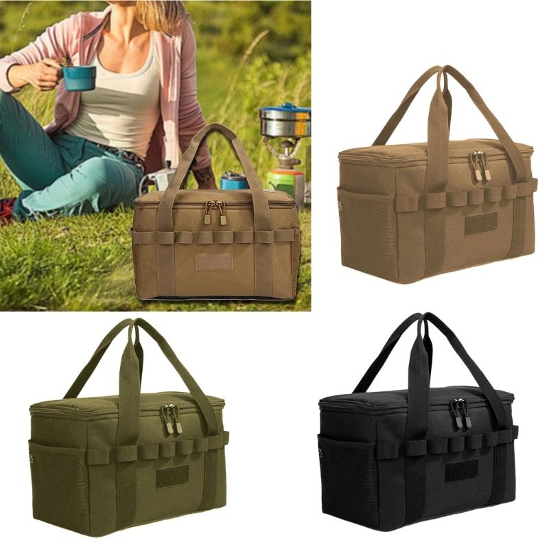 Outdoor Tableware Storage Bag Waterproofs Hiking Backpack Multiple Pockets Camping Equipment Bag Picnic Organizers