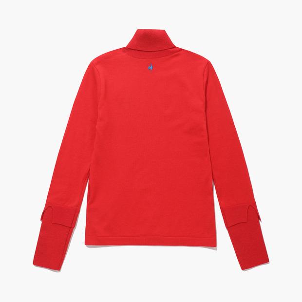 LECOQ GOLF Women'S Color-Block Sleeve High-Neck Sweater (Gp322Lkp95)