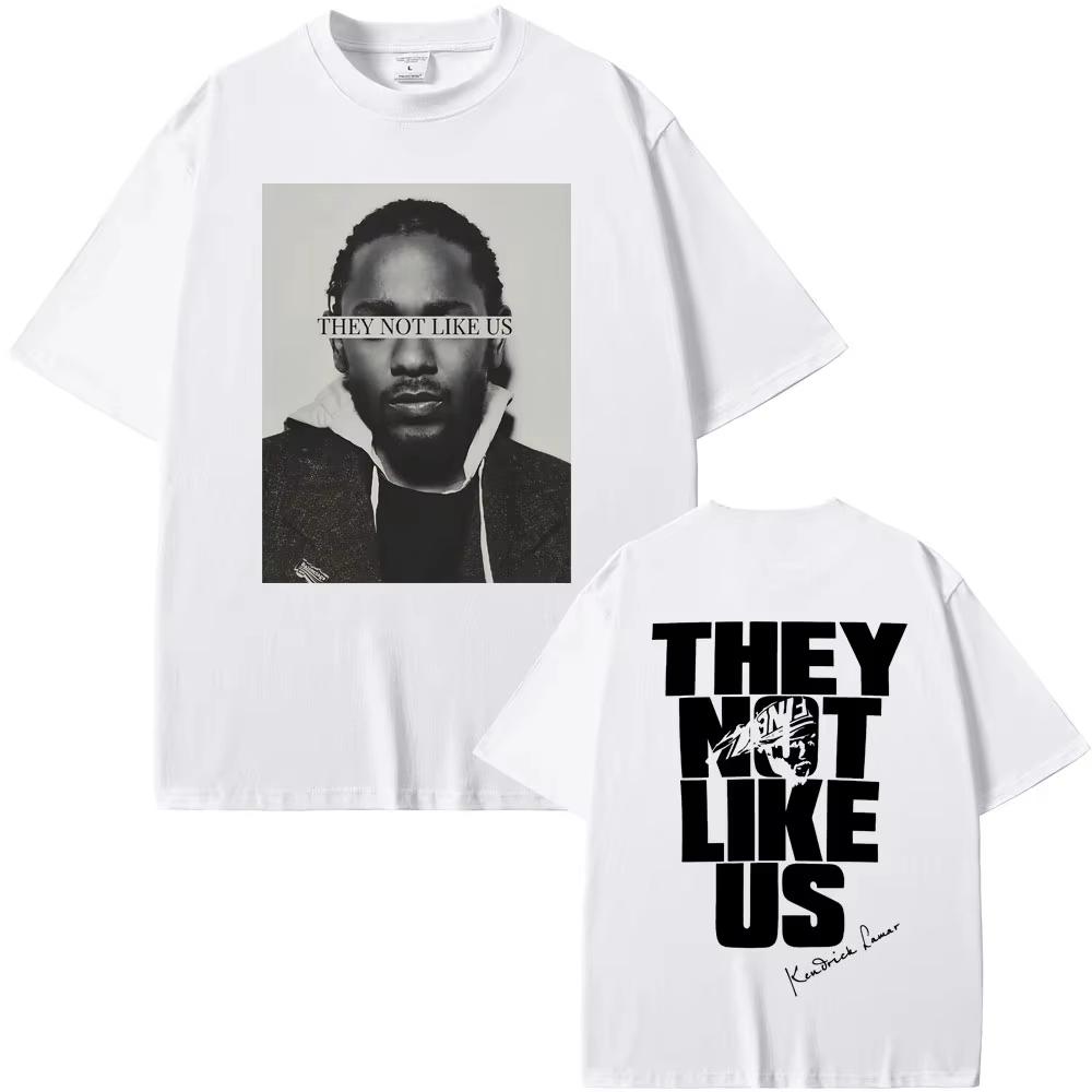 Rapparen Kendrick Lamar De gillar inte oss T-shirts Män Kvinnor Mode Hip Hop Oversized T-shirts Sommar Herr Bomull Vintage T-shirt