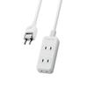 ELECOM Power Tap Lightning Guard Swing Plug 3 Ports 2m White T-KS02-2320WH