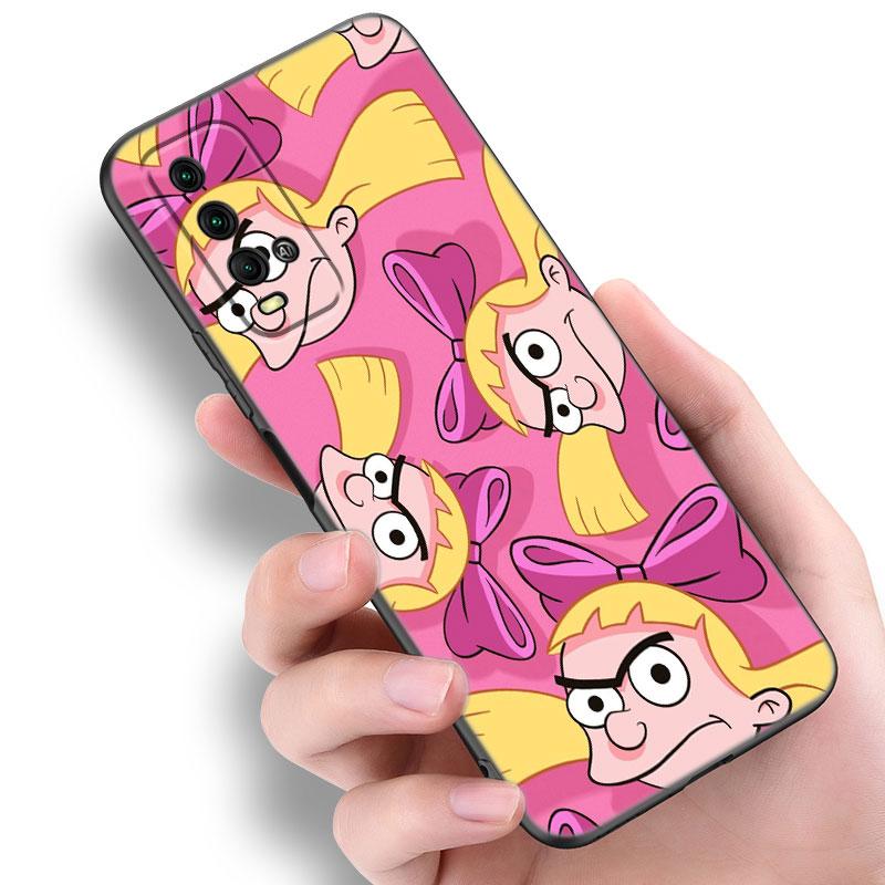 Hey Arnolds Cartoon Phone Case For Xiaomi Redmi Note 5 6 9T K20 K40 K50 Pro 7A 8A 9A 9C 9i 10A 10C A1 S2 Soft TPU Black Cover