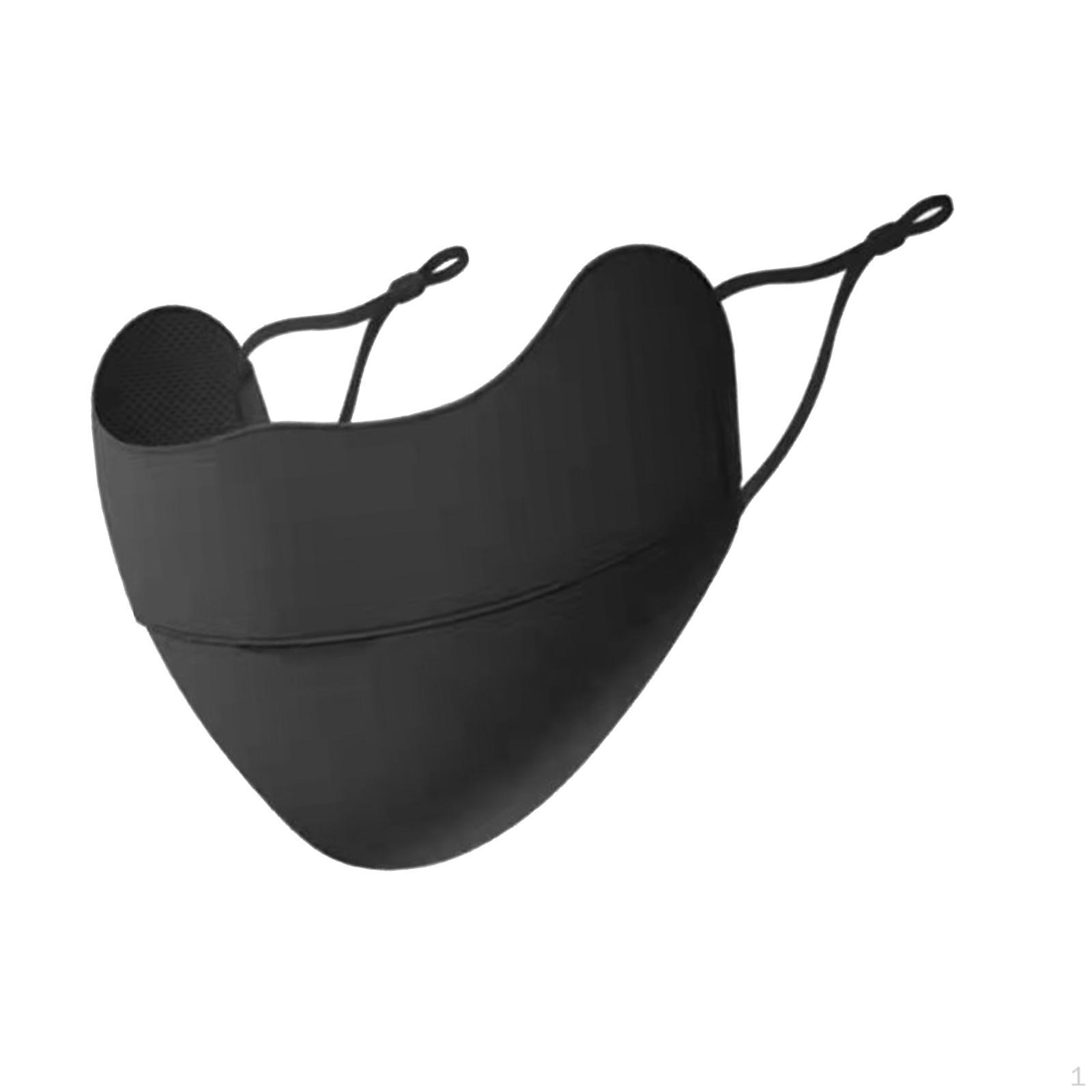 Breathable Mask, Washable Reusable Sun Protection Thin Three Dimensional Eye Ice Black