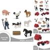 Farm Life Animal Figurine Set Pvc Farmyard Scene Model For Childrens Play And Collection