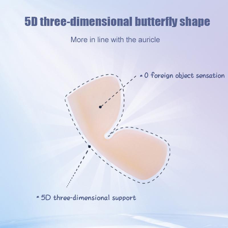 1/2/3Pairs 5D Elf Ear Support Stickers Invisible Ear Corrector Earlobe Support Patches Elf Ear Makeup V-Face Stickers Easy Use