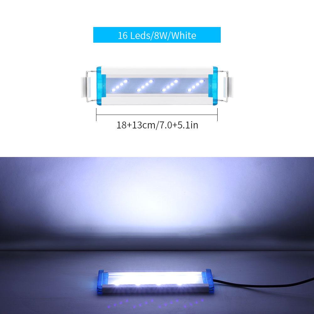 Ultra-Thin Aquarium LED Light with Blue-White Tricolor for Aquatic Plants and Fish Tanks
