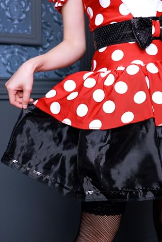 Disguise Disney Cosplay Halloween Official Minnie Mouse Grim Red Minnie, Women's, Size M, Red, 67699B