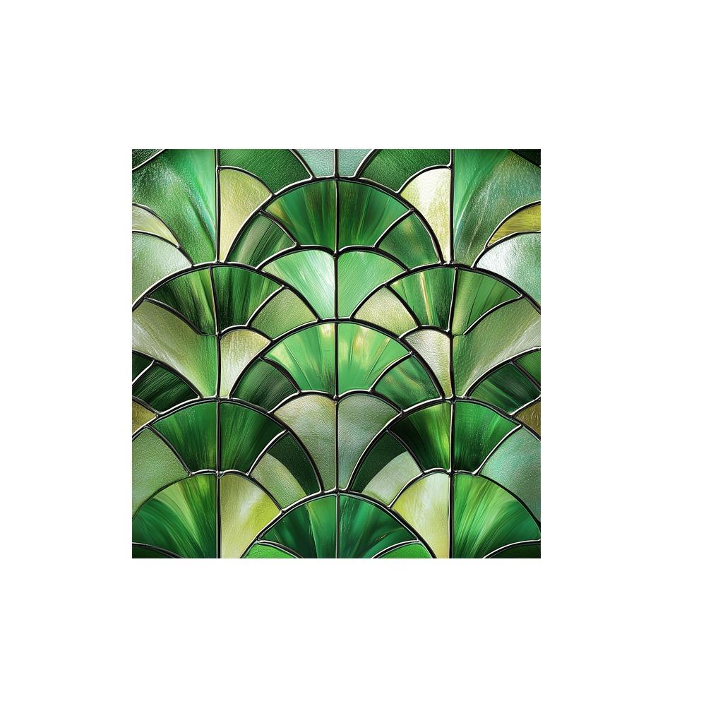 Floral Pattern Static Window Stickers Glass Block Design Decorative Sticker  Home Decoration
