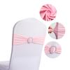 LMETJMA 10 Pcs Spandex Chair Sashes Premium Stretch Bows With Buckle Slider Universal Elastic Bands for Wedding Party Banquet