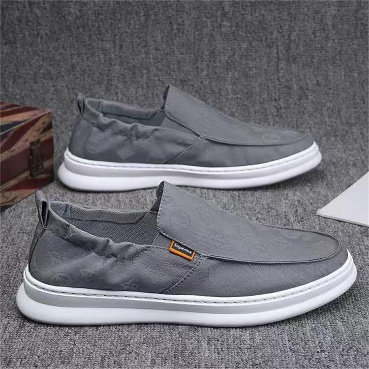 2025 New Summer Breathable Men's Shoes Lace-free Lazy Cloth Shoes Pedal Board Shoes Casual Trendy Shoes 2025 Trendy Brand