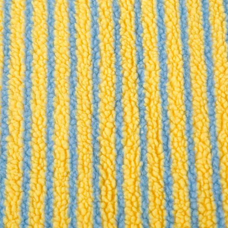 

0.5/1/2 Yards Thicken Striped Jacquard Lamb Wool Fabric for Winter Coats Dolls Casual Wear Bedding Handmade DIY Clothing Fabrics 45x160cm