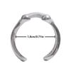 Smile Shape Ring for Women Girls Stainless Steel Rings Adjustable Opening Ring Fashion Jewelry Friend Gifts